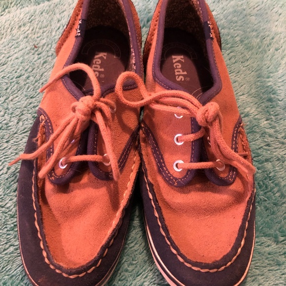 Navy and Brown Suede Keds - Picture 3 of 8
